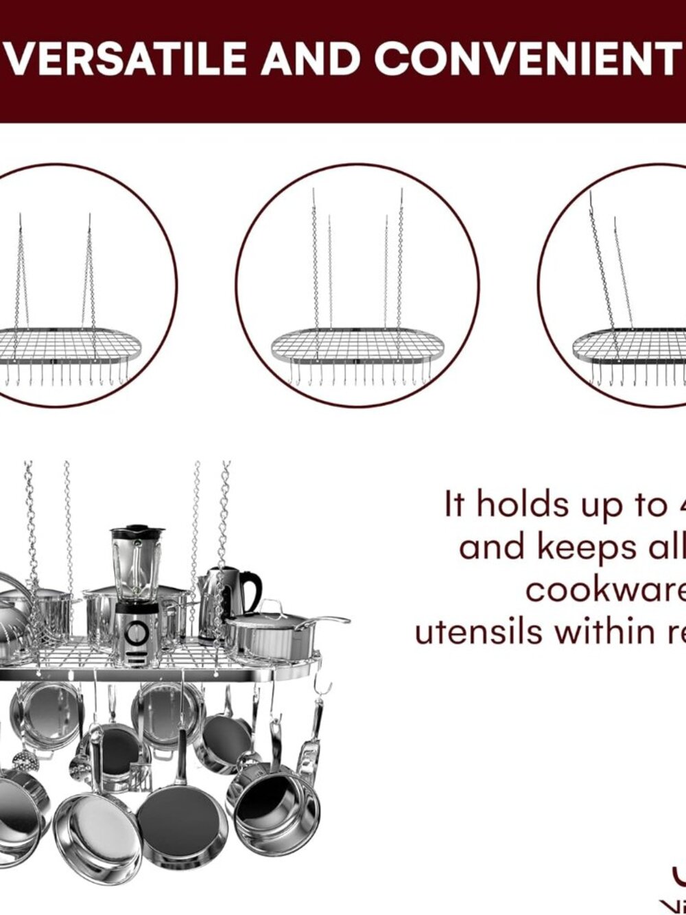 Hanging Pot Rack - Picture 2 of 4